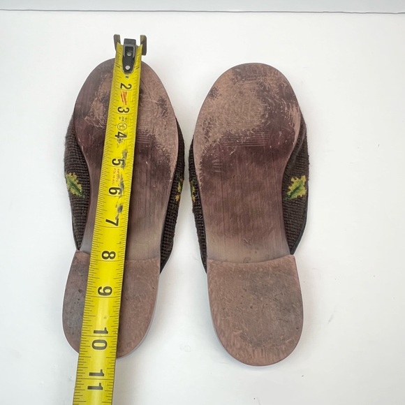 PAIGE Black / Brown Slippers with Pink Logo Size M - Picture 9 of 13